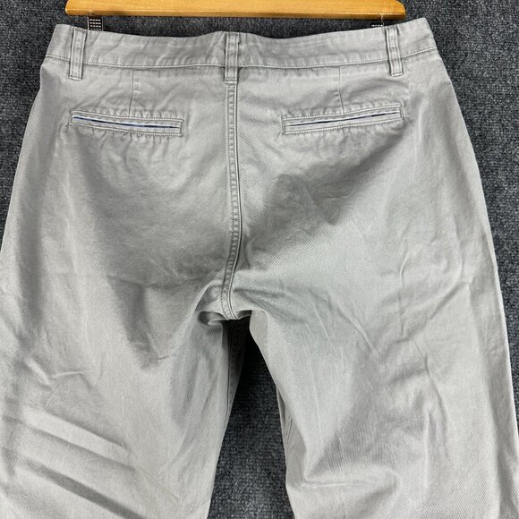 Bonobos Pants Mens 35 Straight Fit Washed Chino Gray Cotton Stretch Flat Front - Picture 7 of 7
